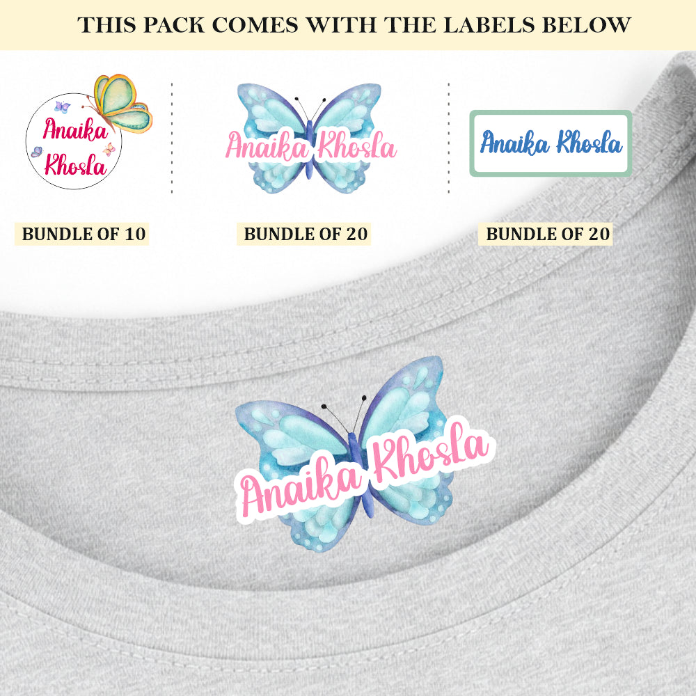 Butterfly Wings Iron On Label ( Pack of 50 )