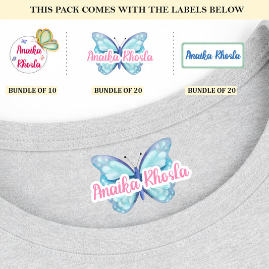 Butterfly Wings Iron On Label ( Pack of 50 )