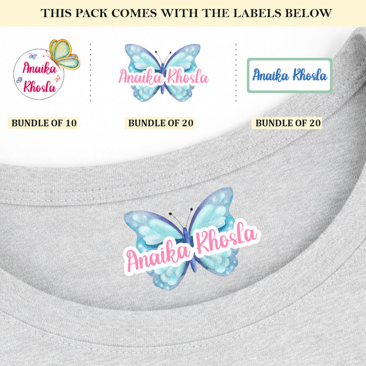 Butterfly Wings Iron On Label ( Pack of 50 )