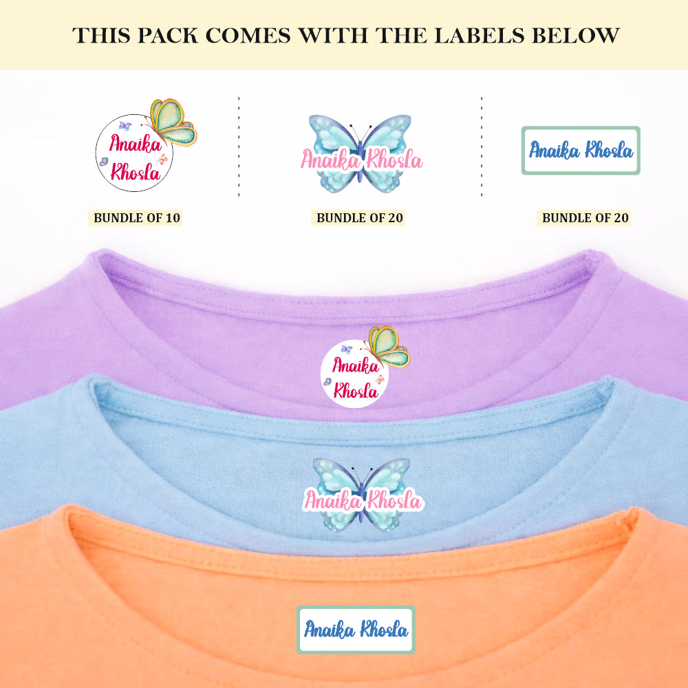 Butterfly Wings Iron On Label ( Pack of 50 )