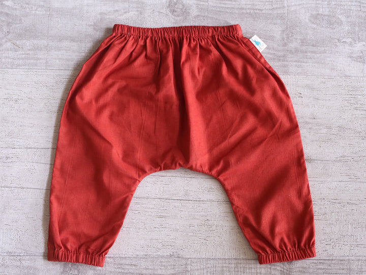 UNISEX ORGANIC CHECKS PRINT ANGARAKHA TOP + RED PANTS