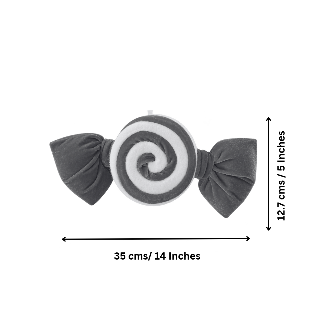 Candy Cane velvet Christmas Ornaments  – Set of 2