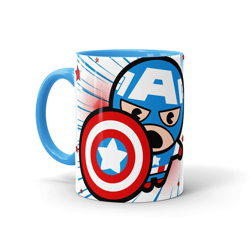 Captain America Kawaii Ceramic Mug