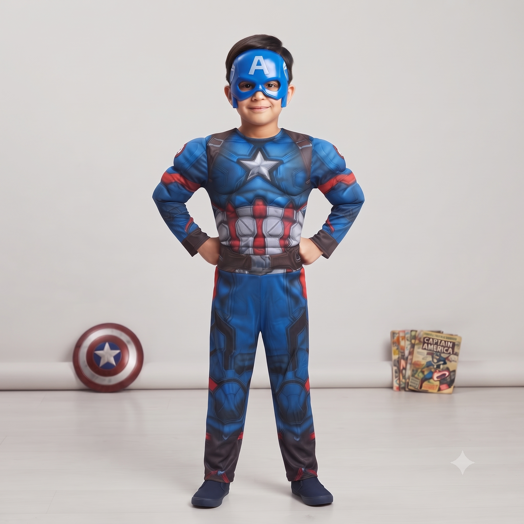 Captain Hero Muscle Halloween Costume