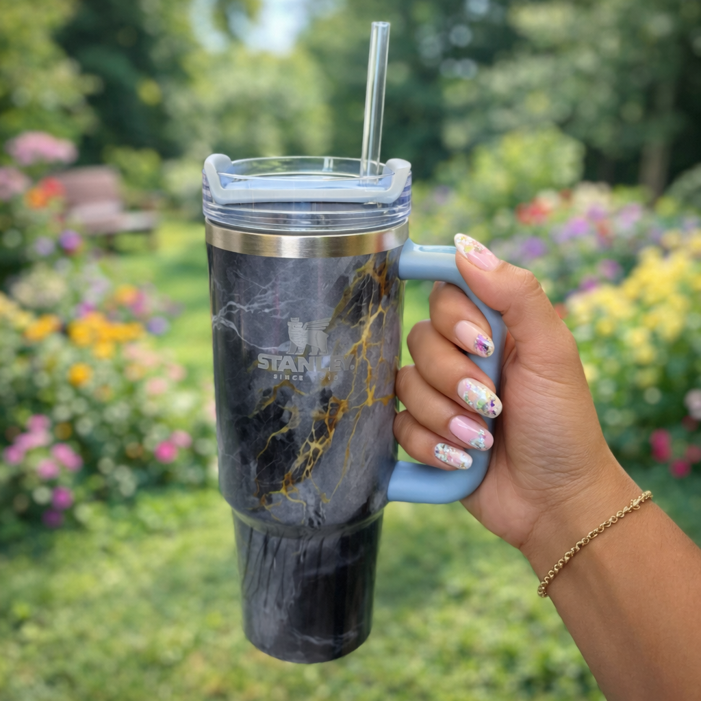 Stanley Swirl x Quencher H2.0 | 1.18L – Storm Noir Gold