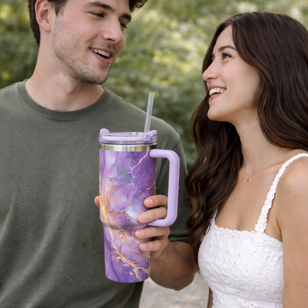 Stanley Swirl x Quencher H2.0 | 1.18L – Amethyst Glow