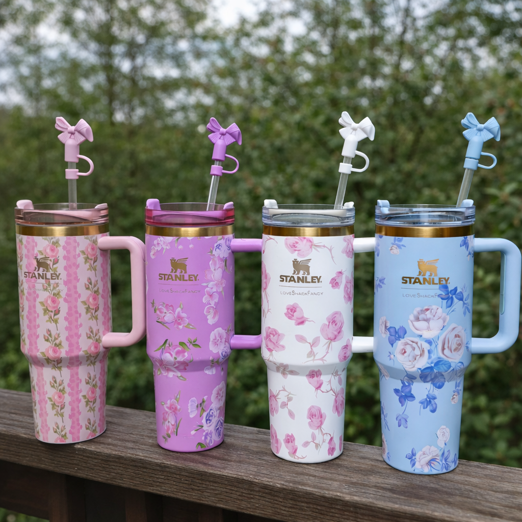 Limited Edition Stanley x LoveShackFancy – Blush Trellis Bloom – 40oz