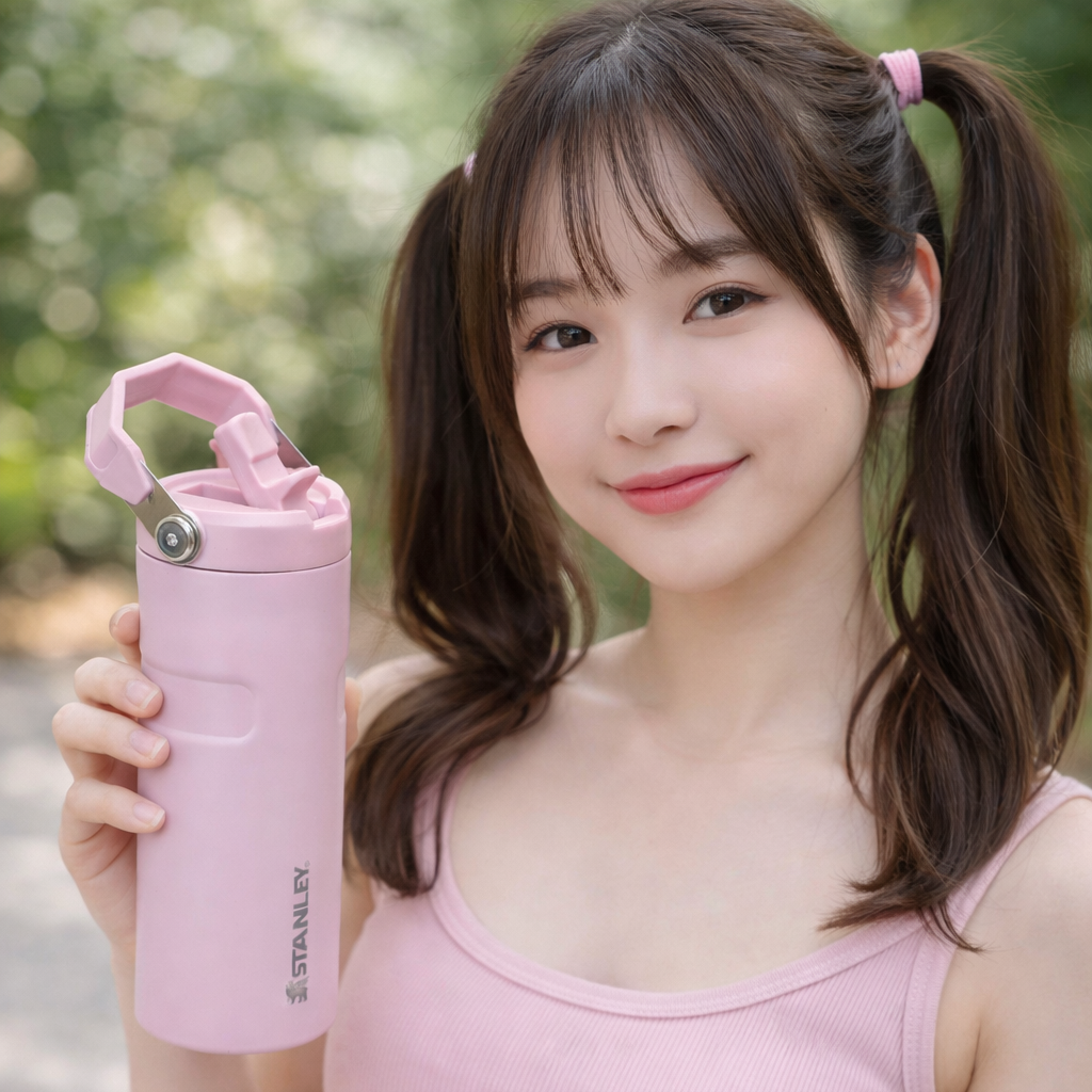 Stanley 17oz | IceFlow™ Bottle with Flip Straw Lid – Rose Haze