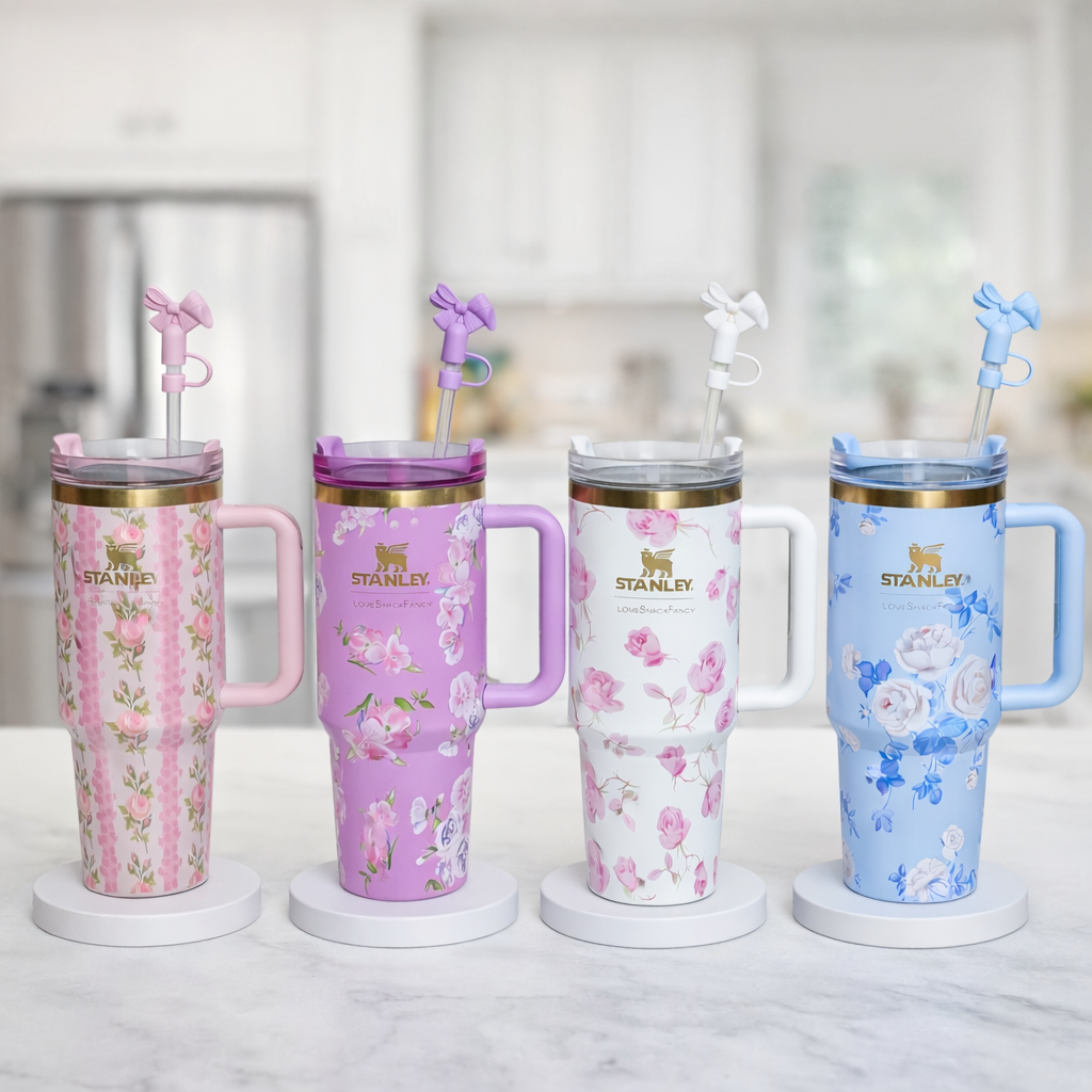 Limited Edition Stanley x LoveShackFancy – Blush Trellis Bloom – 40oz