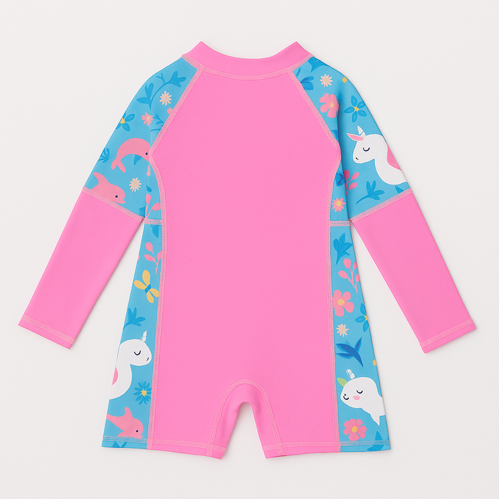 Coral Friends Long Sleeve Swimsuit