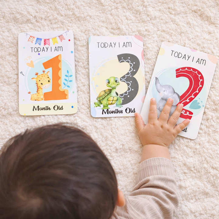 Whimsical Baby Milestone Cards – Pack of 30