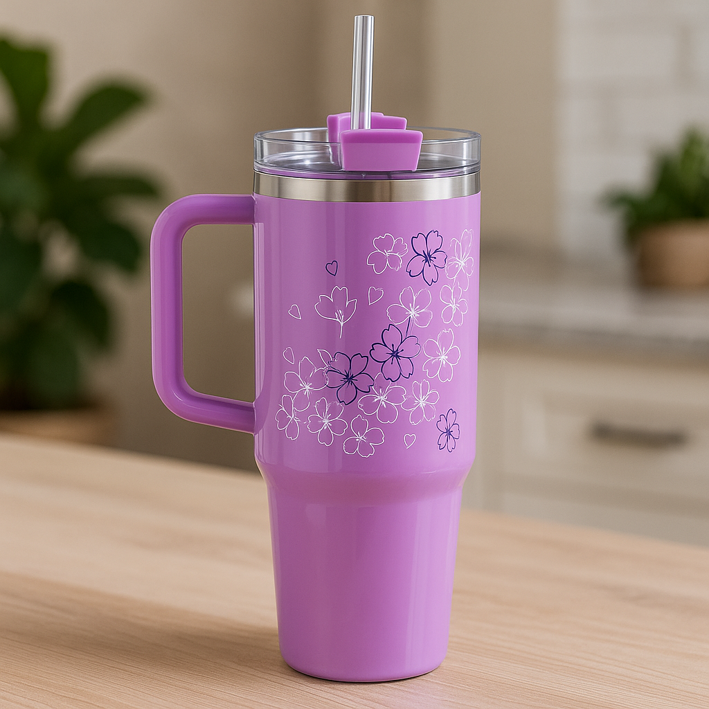 Limited Edition Stanley × Starbucks - FLORAL FROST Quencher -40oz