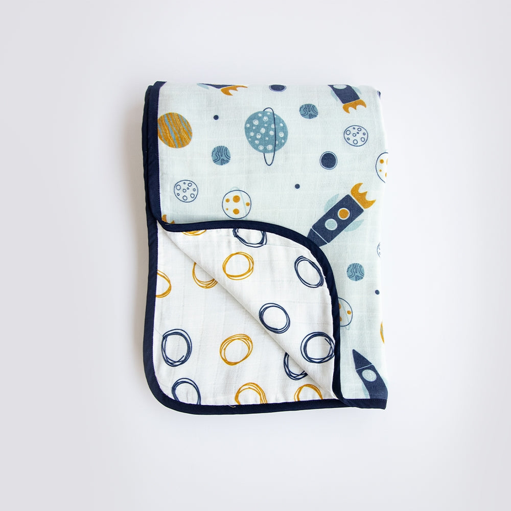 Child Of The Universe - Reversible Muslin Blanket