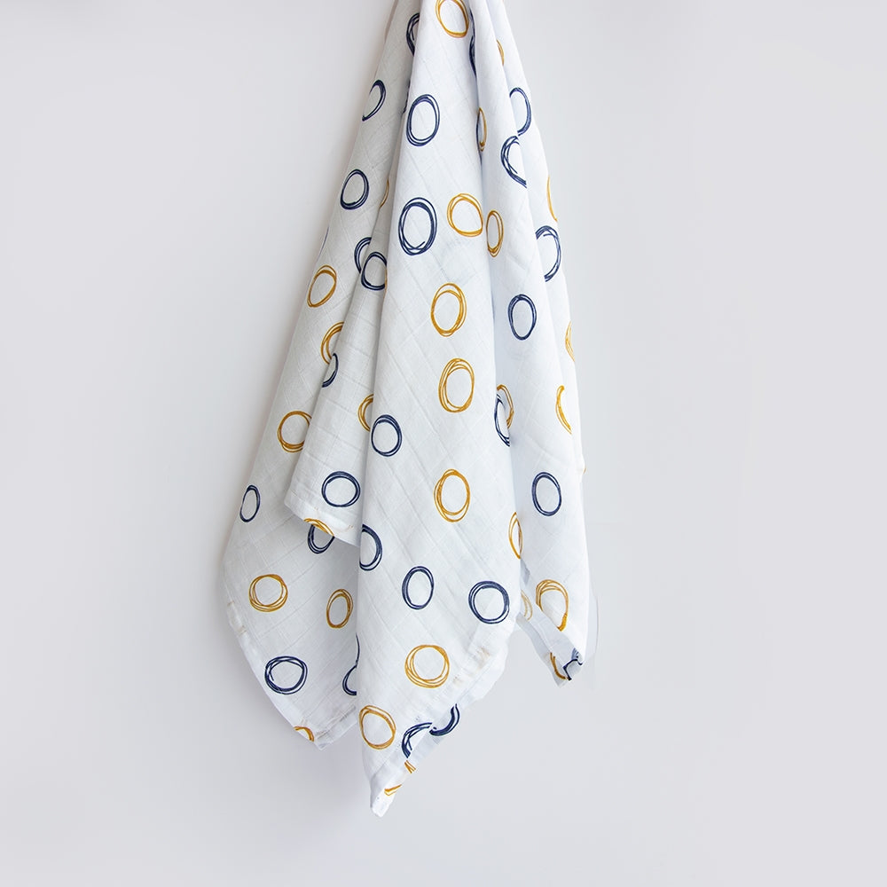 Child Of The Universe & Doodle Circles - Organic Luxury Swaddles Set