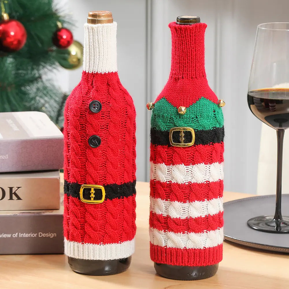 Babble Wrap Handmade Knitted Wine Bottle Covers (Set of 4)