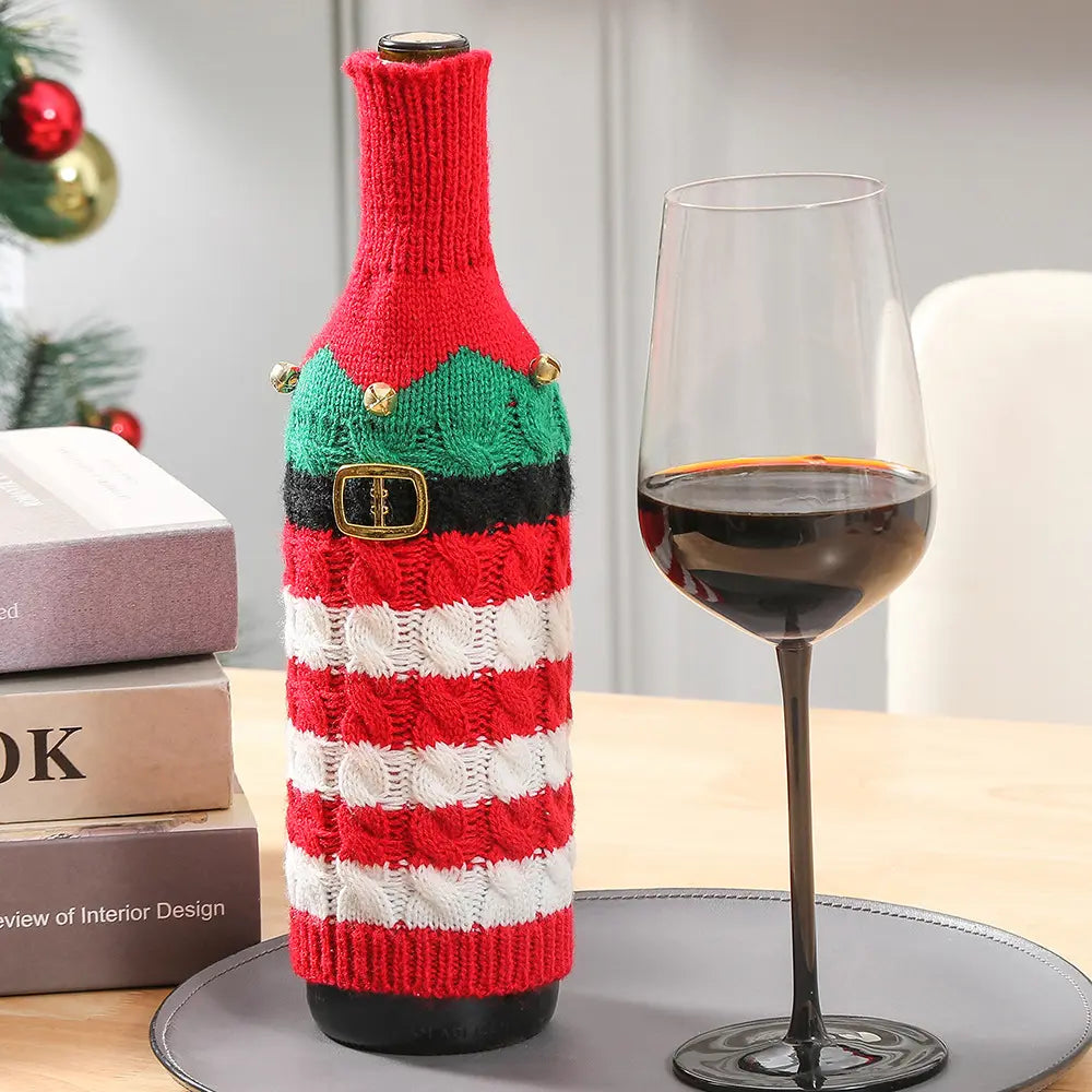 Babble Wrap Handmade Knitted Wine Bottle Covers (Set of 4)