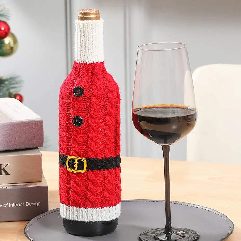 Babble Wrap Handmade Knitted Wine Bottle Covers (Set of 4)