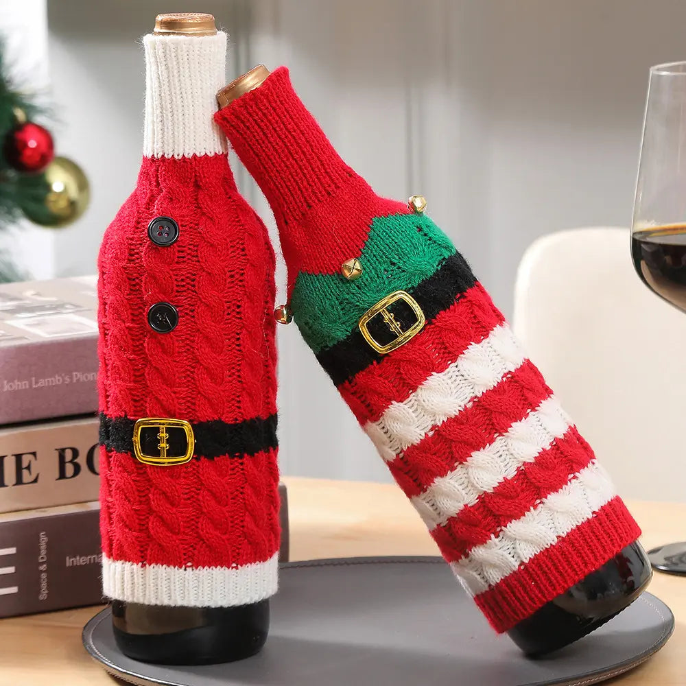 Babble Wrap Handmade Knitted Wine Bottle Covers (Set of 4)