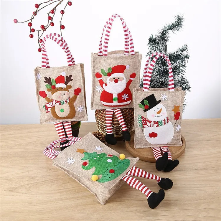 Babble Wrap Cheerful Companions Jute Bag (Set of 4)