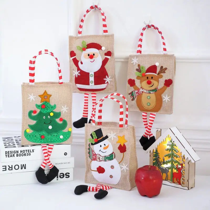 Babble Wrap Cheerful Companions Jute Bag (Set of 4)