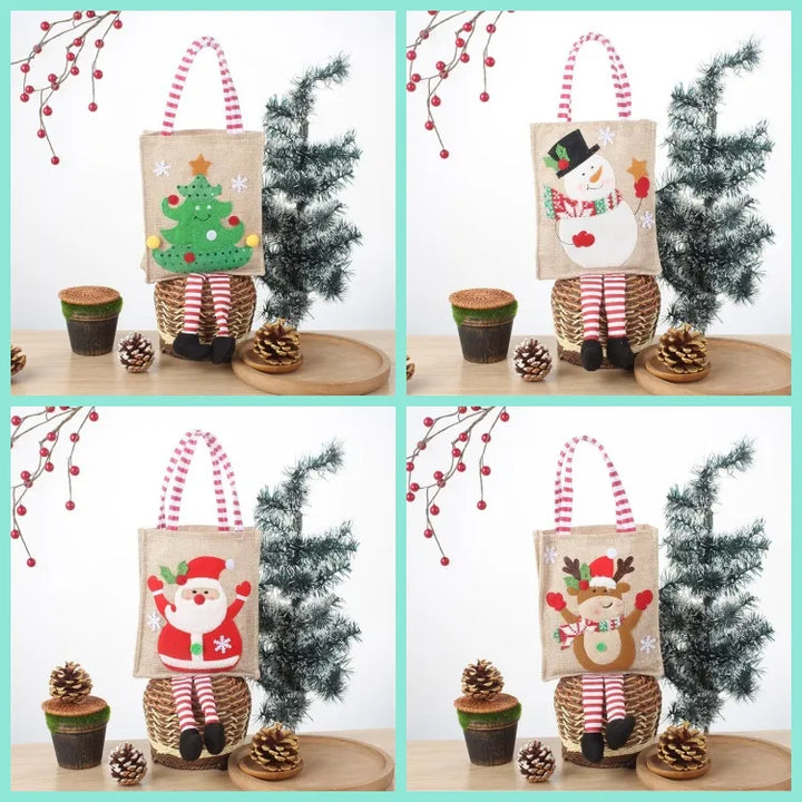 Babble Wrap Cheerful Companions Jute Bag (Set of 4)