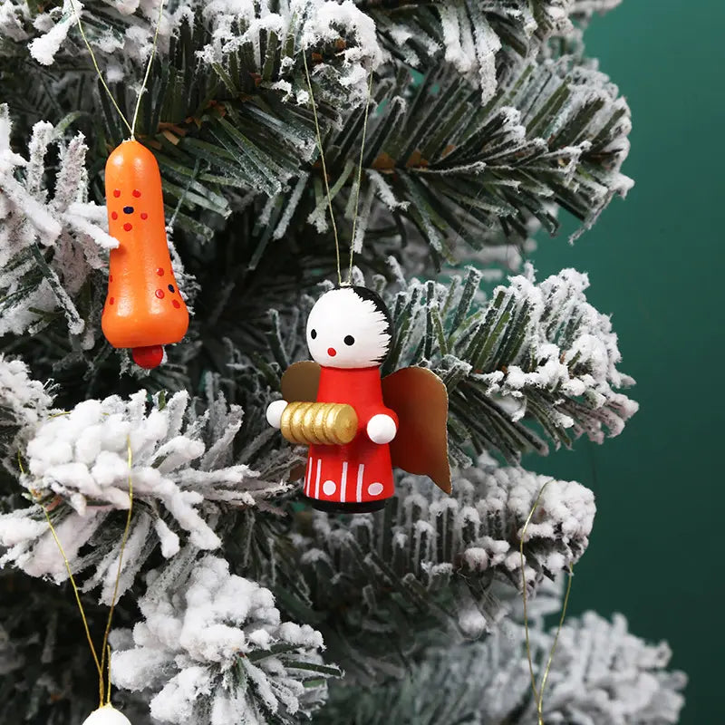 Babble Wrap Wooden Joyful Jingle Ornament (Set of 12)