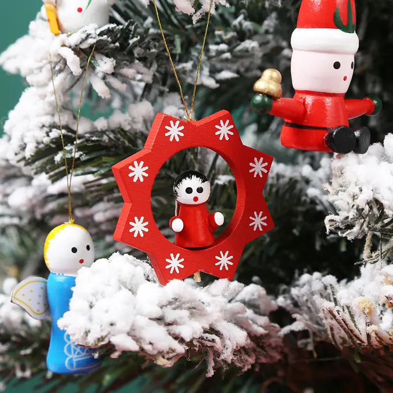 Babble Wrap Wooden Joyful Jingle Ornament (Set of 12)