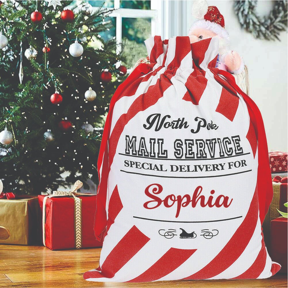 Babble Wrap Christmas Sacks- Classic North Pole Mail Service