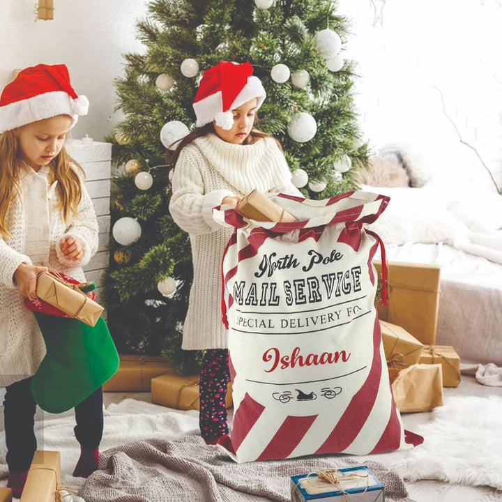 Babble Wrap Christmas Sacks- Classic North Pole Mail Service