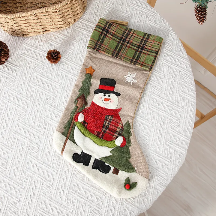 Babble Wrap Checkered Cheer Stocking (Set of 2)