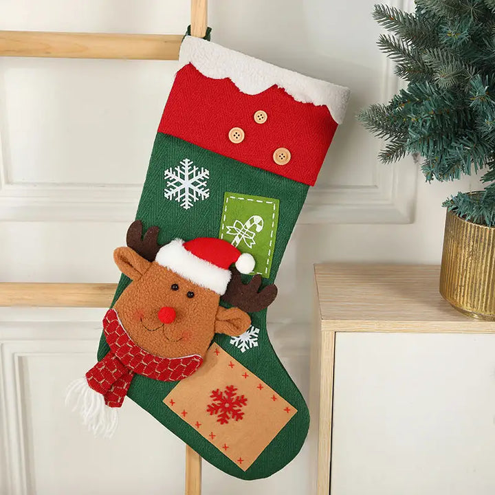 Babble Wrap Snowflake Serenade Stocking (Reindeer)