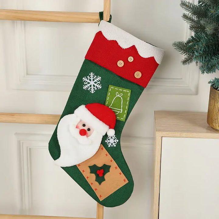 Babble Wrap Snowflake Serenade Stocking (Santa)