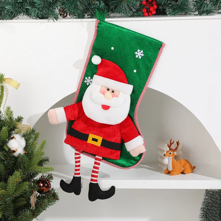 Babble Wrap Dangling Legs Stocking (Santa's Secret)