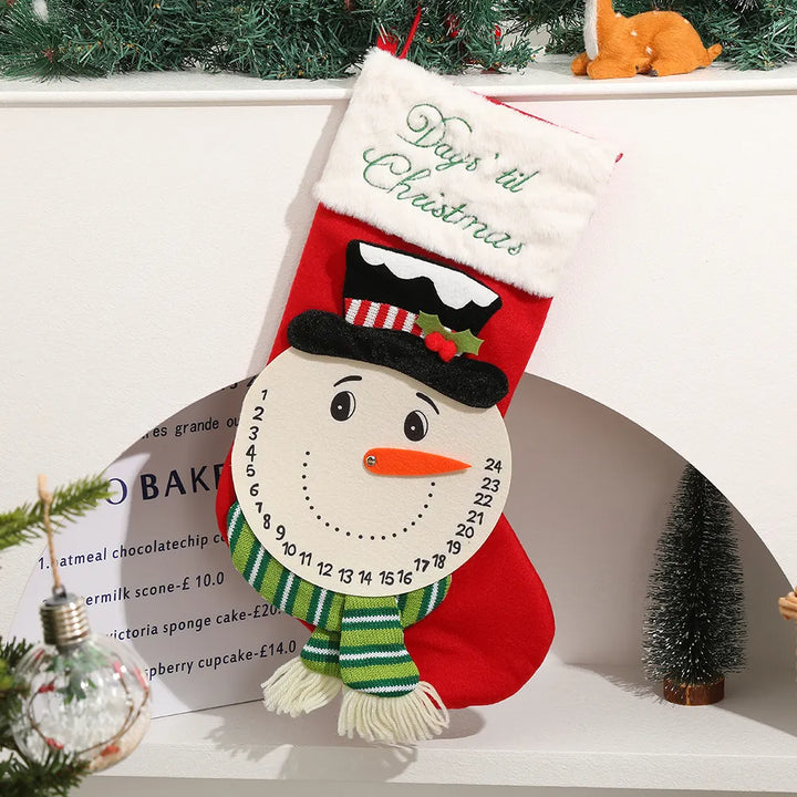 Babble Wrap Festive Countdown Treasure Stockings (Snowman)