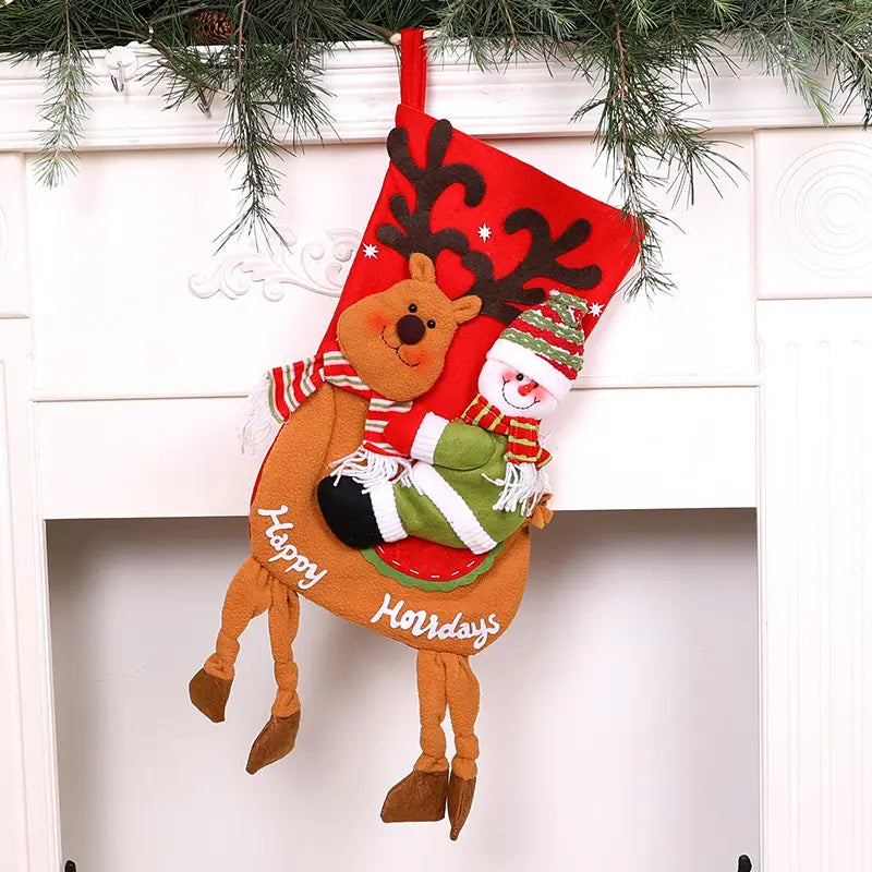 Babble Wrap Holiday Happiness Stockings (Snowy Sleighride)