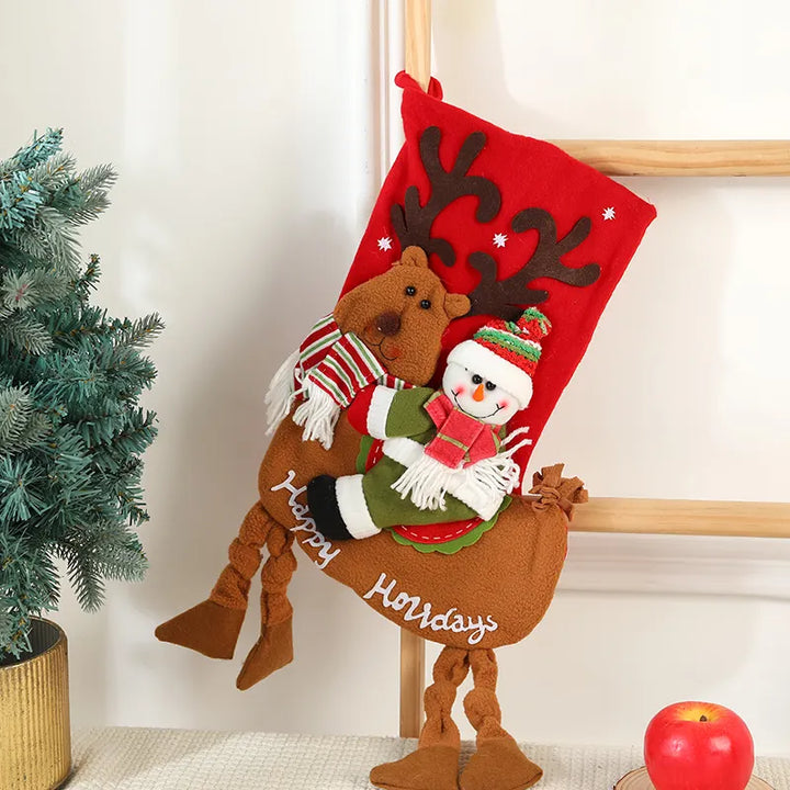 Babble Wrap Holiday Happiness Stockings (Snowy Sleighride)