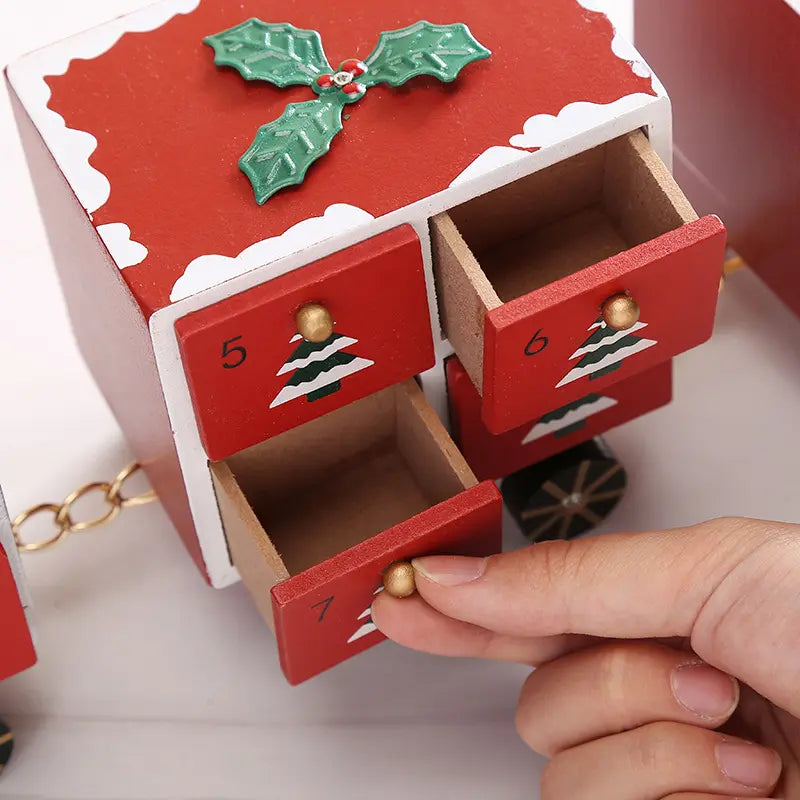 Babble Wrap Wooden Advent Calendar (Evergreen Adventure Express)
