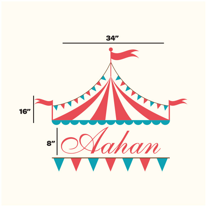 Circus Wall Name Sticker