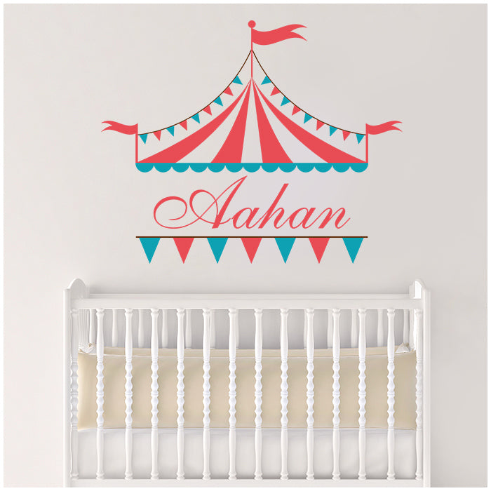 Circus Wall Name Sticker