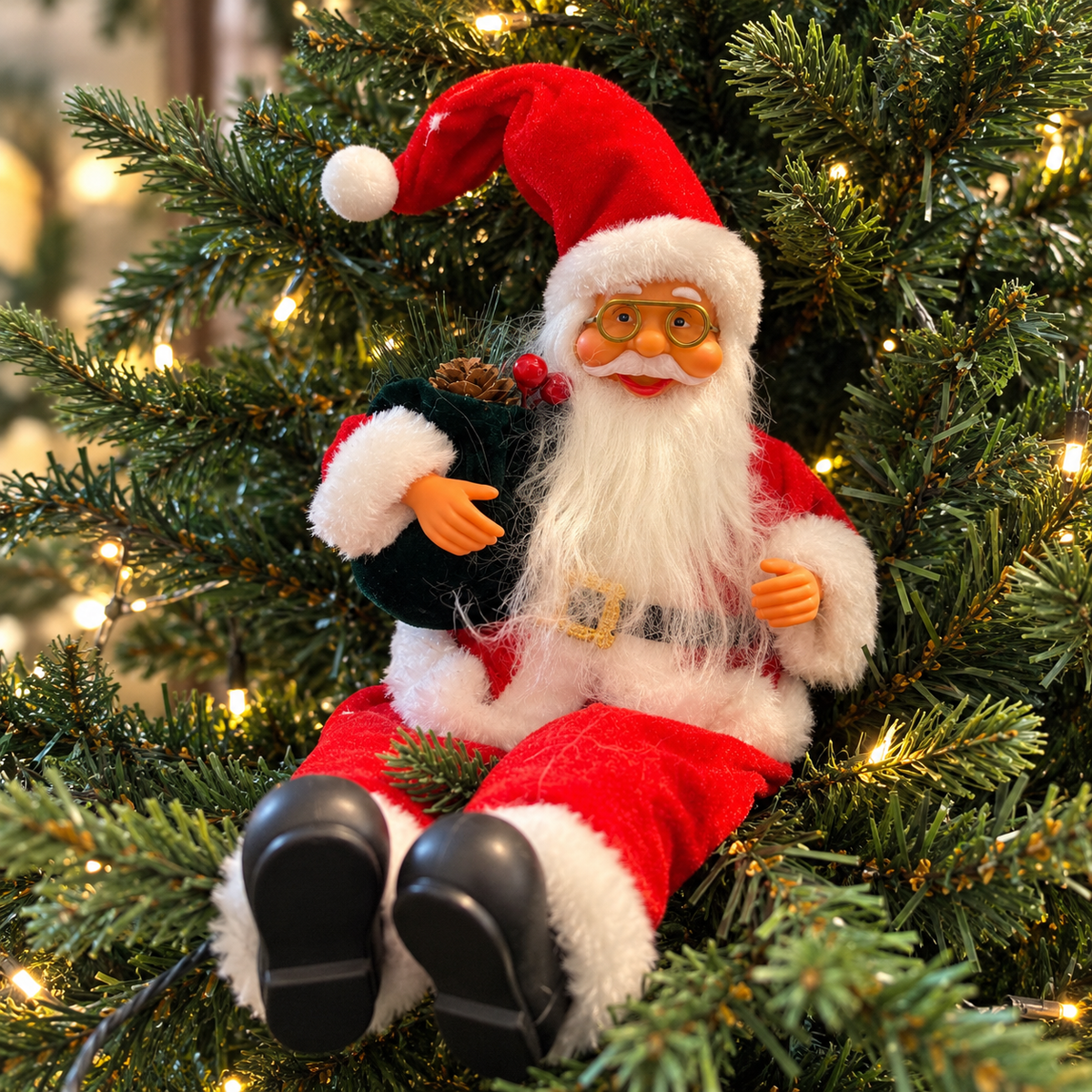 Classic Seated Santa Christmas Decor