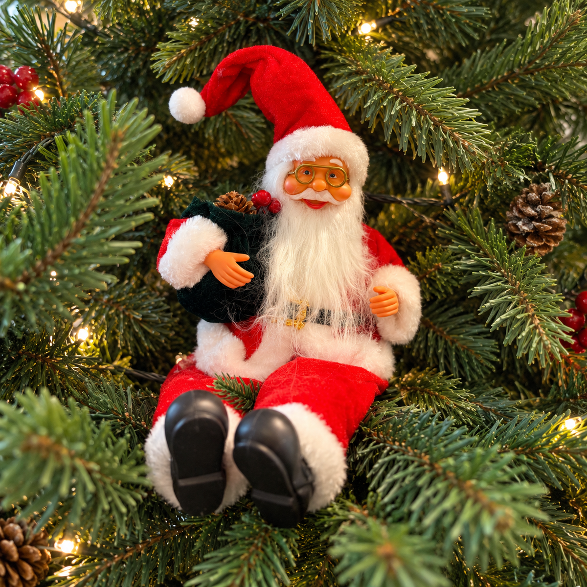 Classic Seated Santa Christmas Decor
