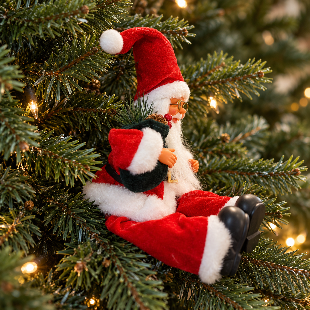 Classic Seated Santa Christmas Decor