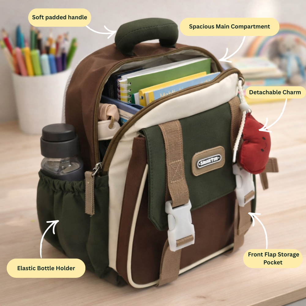Classic Preschool Backpack with Apple Charm