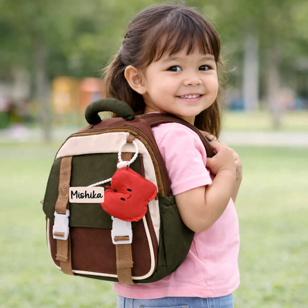 Classic Preschool Backpack with Apple Charm