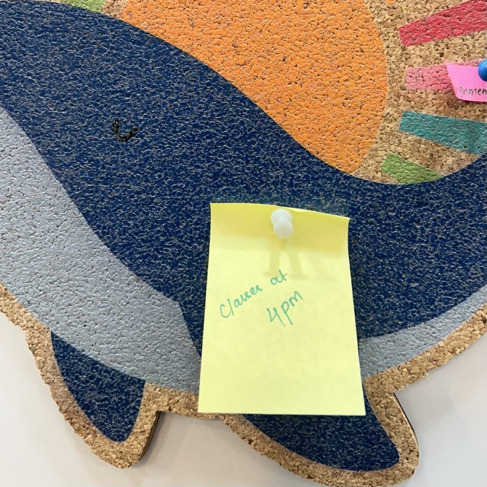 Cork Pinboard - Big Blue Whale