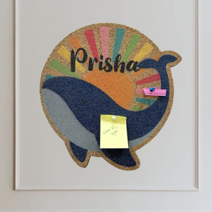 Cork Pinboard - Big Blue Whale