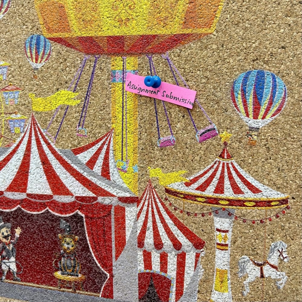 Cork Pinboard - Magic Circus