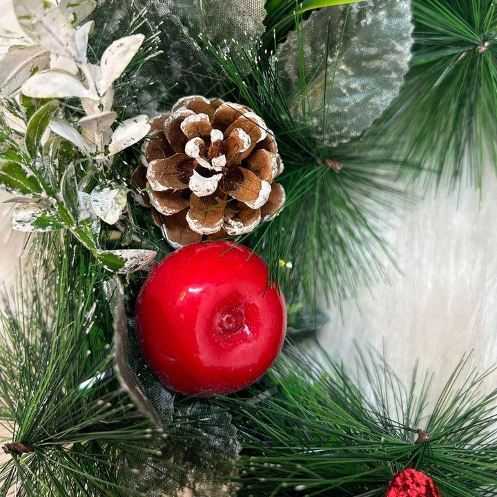 Babble Wrap Countryside Lace and Apple Wreath