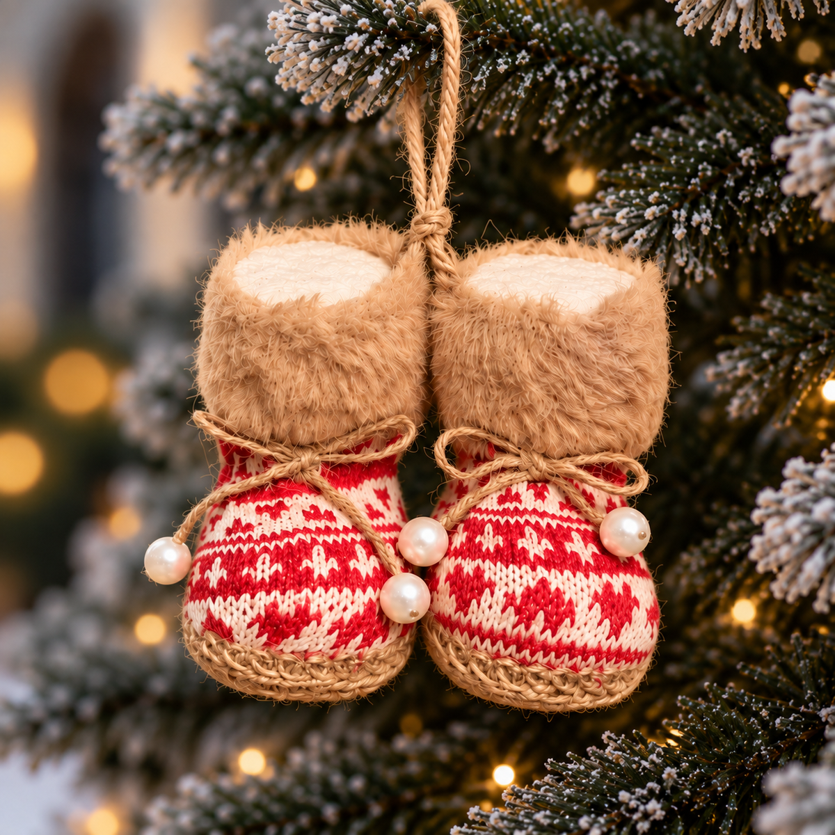 Cozy Knit Boots Ornament