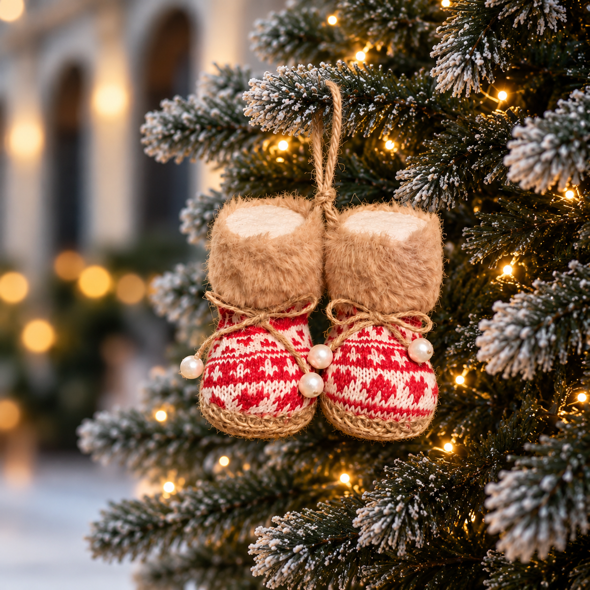 Cozy Knit Boots Ornament